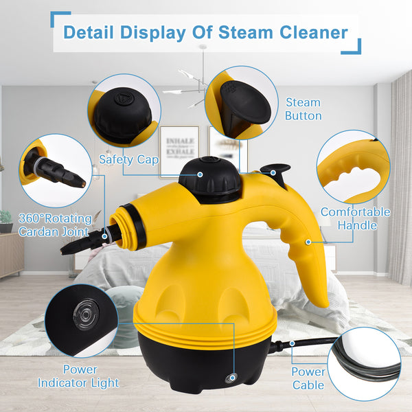 Handheld Steam Cleaner Machine with Multi Attachments – High Pressure Cleaning Steamer