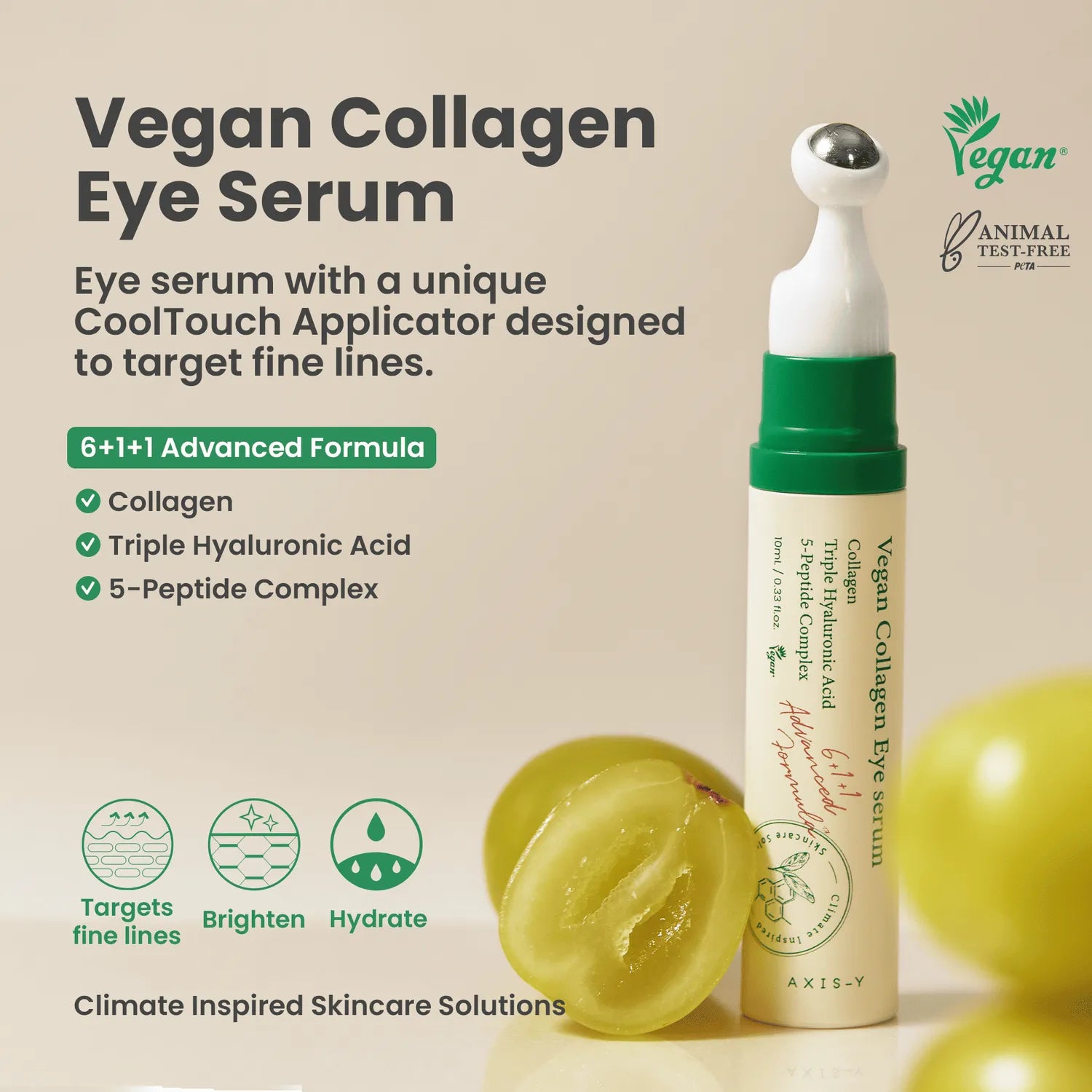 Vegan Collagen Eye Serum – Target Wrinkles, Puffiness &amp; Dark Circles